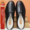 Men's High Waist Leather Casual Shoes with Velvet Lining for Autumn and Winter