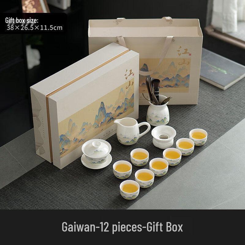 

Mutton Fat Jade Porcelain Tea Set