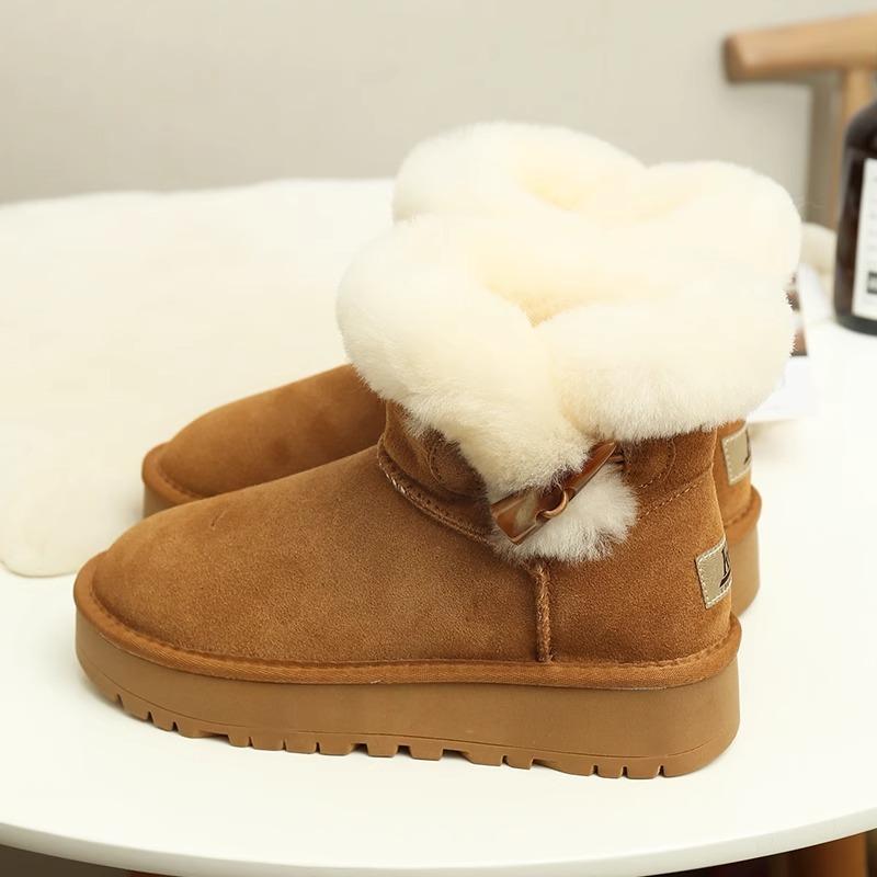 Fashion 2024 Winter Women's Short Plush Warm Snow Boots Fashion Shoes New Fur Ankle Boots Women's Flat Snow Boots