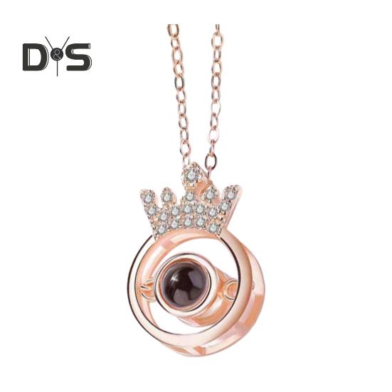 Picture Necklace Personalized Photo Projection Necklace Memorial Valentine's Day Birthday Gifts for Wife Girlfriend