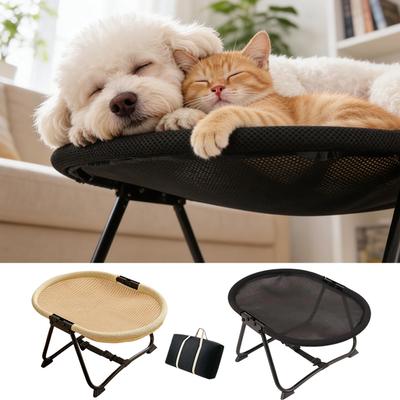 Elevated Cat Bed Foldable Soft Hammock Indoor Camping Cat Cot Beds For Small Medium Kitten Puppy Indoor Outdoor Home Garden