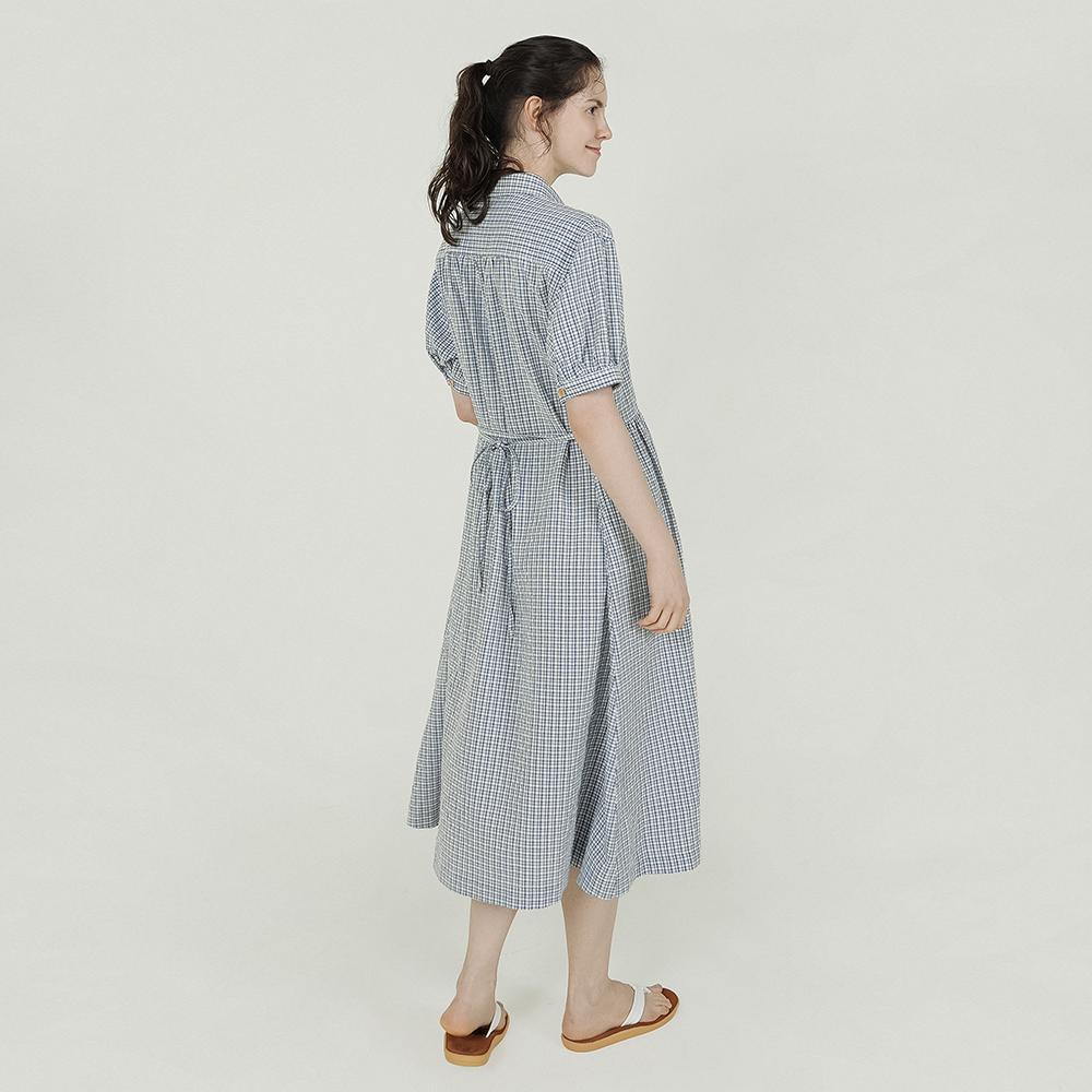 Chikita Shirt Dress Sleeveless + Belt (Check) Blue 252205Cbl