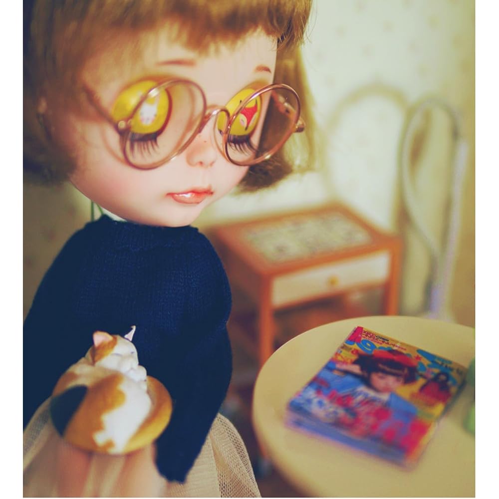 

Blythe Doll Retro Round Glasses for 1/3 Dolls Silver Color Option