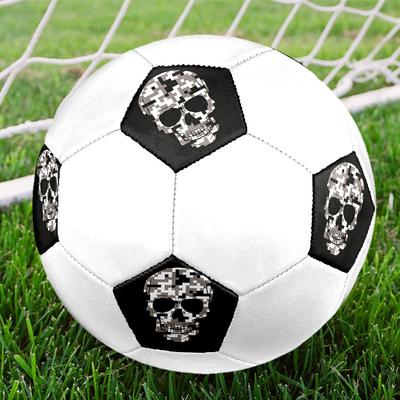 1PC Skull Artwork Soccer Ball Size 5 Football Machine Sewn Indoor/Outdoor Universal Football W54
