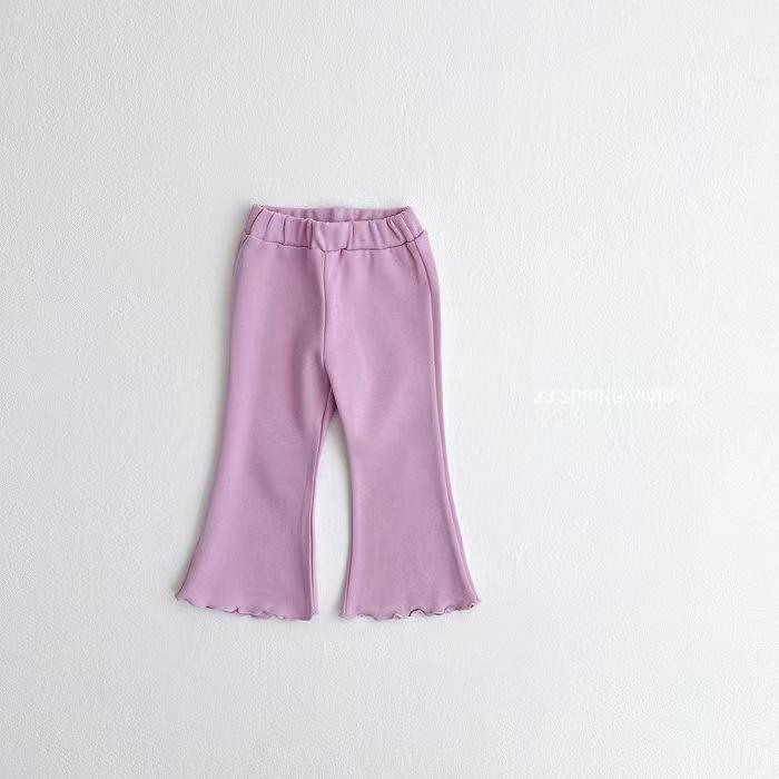 Schlaghosen im koreanischen Stil für Babymädchen - Modische Rüschenkante, Freizeitkleidung für Frühling, Sommer und Herbst