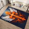 Fiery Cross with Wings Design Rug Non-slip Rug Suitable for Living Room and Bedroom Sofas.