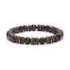 New Men Fashion Strand Bracelet Natural Onyx Tiger Eyes Blue Howlite Stone Wooden Coconut Beads Braslet Versatile Accessories