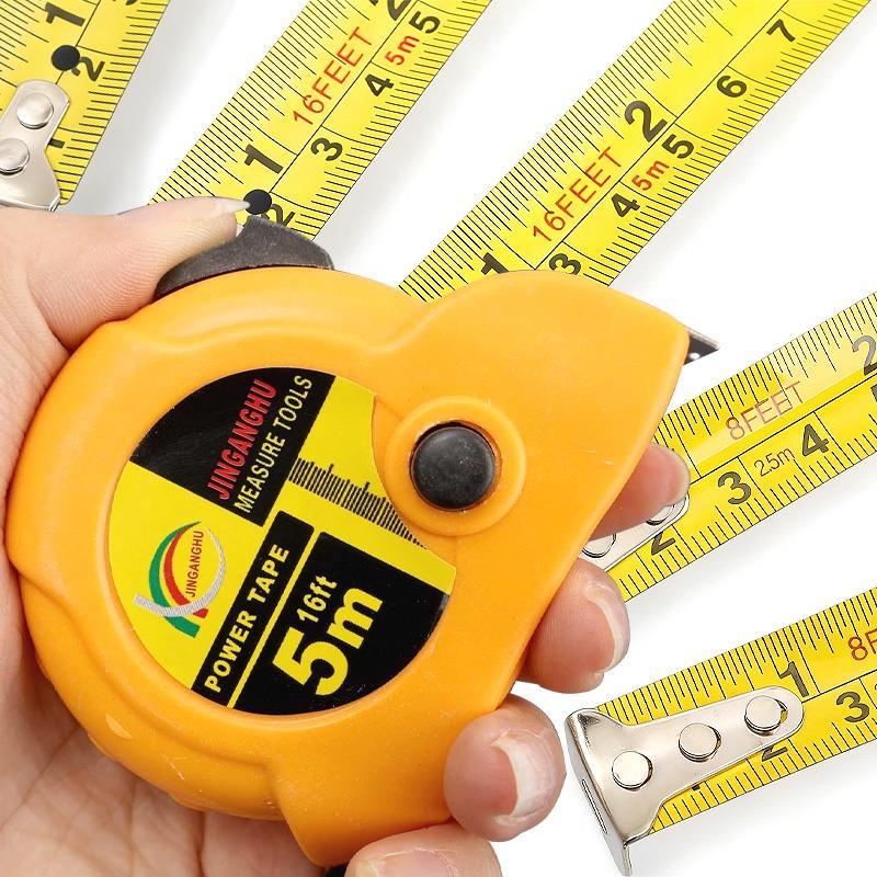 High-precision Tape Measuring Tool 3-meter 5-meter Metric Measurement Carpentry Ruler Home Tape with Non-slip Button Supplies