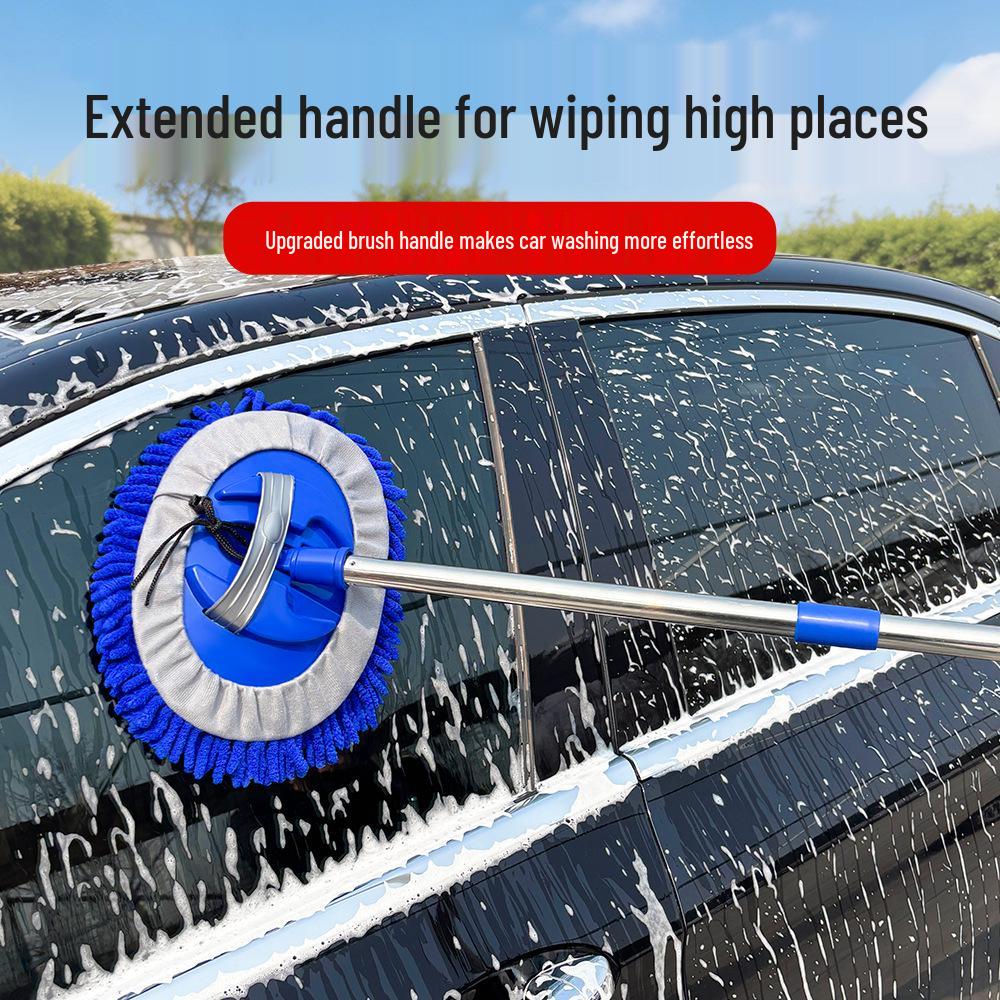 Stainless Steel Extendable Car Wash Mop & Brush
