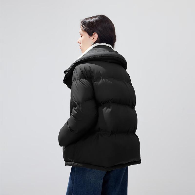 Qiushui Yiren Women's Fashion Big Lapel 90% White Duck Down Winter Puffer Coat