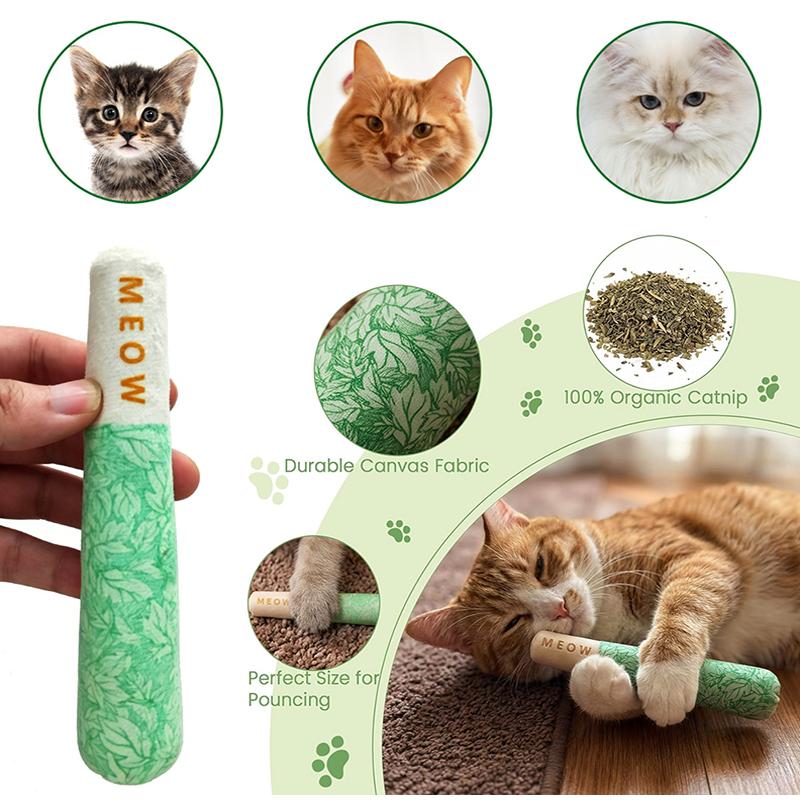 Cat Mint Cigarette Shaped Cat Chew Toy For Self Pleasure Relieve Boredom Oral Cleaning Cat Teasing Stick Grind Their Teeth Stick