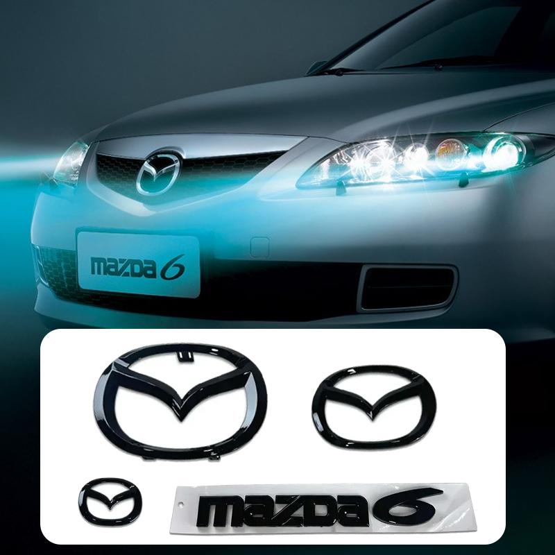 for Mazda 6 Mazda6 Plastic Car Front Trunk Emblem Steering Wheel Badge 3D Body Replaced Sticker Rear Tail Refitting Decoration h6