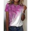 Summer Women's T shirt 3d Print Floral Graphics Tees Casual Short Sleeve Tops Fashion O-Neck t shirt for women Flower texture