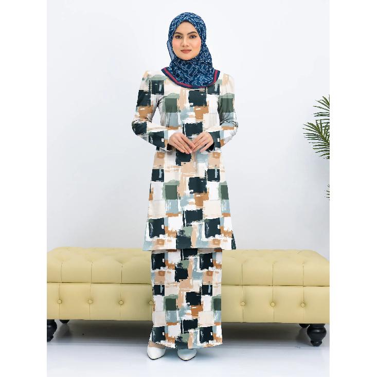 

Baju Kurung as soft as cotton | Gurung Rana Muslim suit comfortable breathable elegant Islamic dress for women 4XL разноцветный