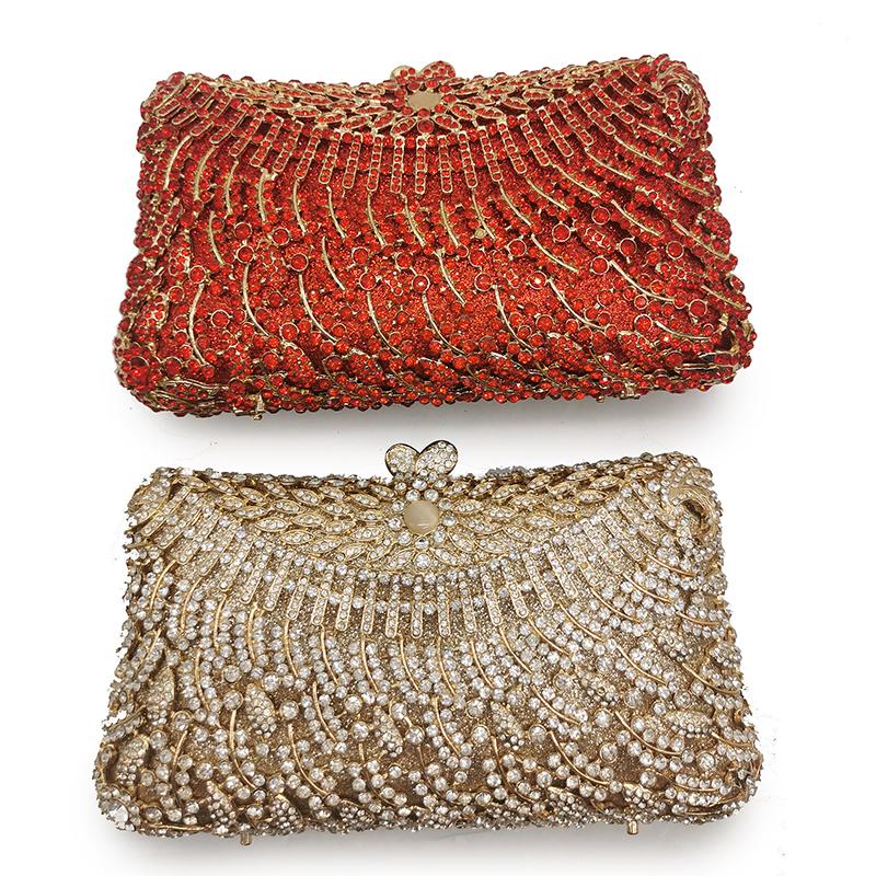 WHTUOHENG Bolso de Noche Plateado con Diamantes para Boda de Dama Carteras de Cristal para Dinero Bolsos de Cena Nupcial de Lujo para Mujer Carteras de Mano Formales