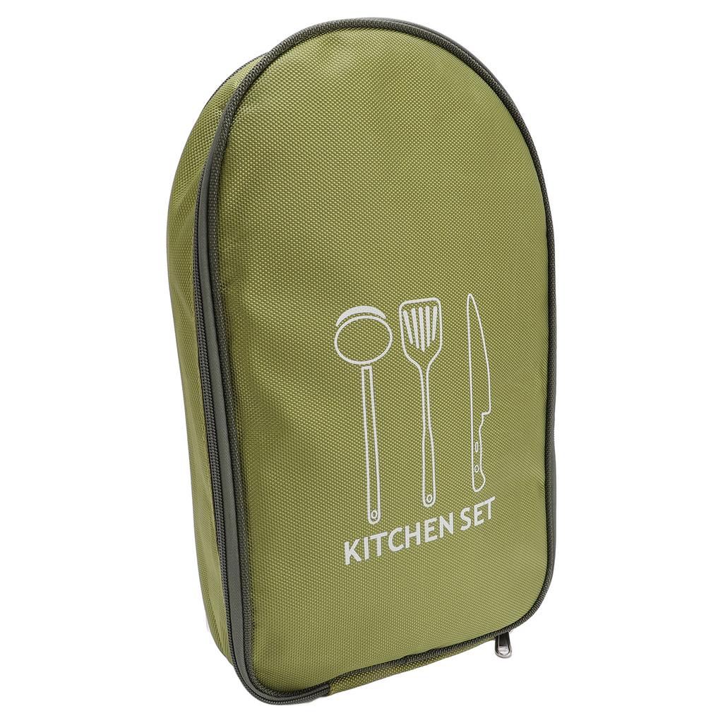 Camping Cookware Storage Bag Portable Camping Cooking Utensils Set Bag Organizer for Outdoor Brown