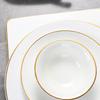 Chinese Style Gold Line Bone China 4-Piece Tableware Set