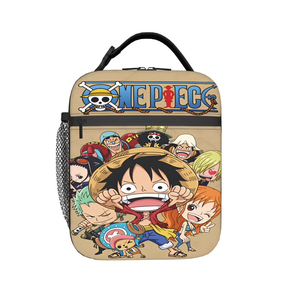 Ones Pieces Luffy Lunch Bag Casual Lunch Box Office Portable Insulated Tote Food Bags For Child Waterproof Print Cooler Bag