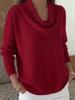 2026 Europe, America, autumn and winter new Amazon cross-border foreign trade temu women's clothing solid color long-sleeved sweater independent 