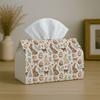 1pc Easter Ornament Featuring a Vintage Bunny Bow Design On a Tissue Box Cover, with an Earthy Seamless Pattern. It'S Durable, Lightweight, And Foldab