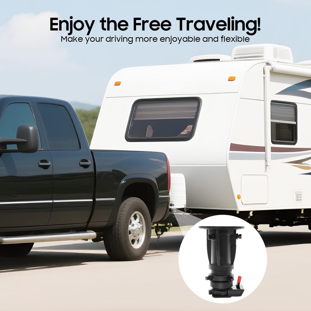 Heavy Duty C5G1216 Kingpin Adapter 20000lbs Capacity 12-16" Height Adjustable with Shock Absorption for Camper RV Trailer