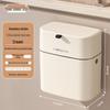 Large Wall-Mounted Kitchen & Bathroom Trash Bin with Sliding Lid