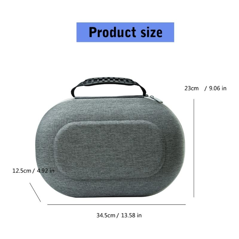 EVA Carrying Case for 3/3s VR Headset Storage Bag with Mesh Pocket Shockproof Case Travel Organizers Case