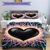 3Pcs Cosmic Heart Printed Bedding Set, Breathable And Soft,(Includes 1 Duvet Cover And 2 Pillowcases, Quilt Not Included) Yy250815168