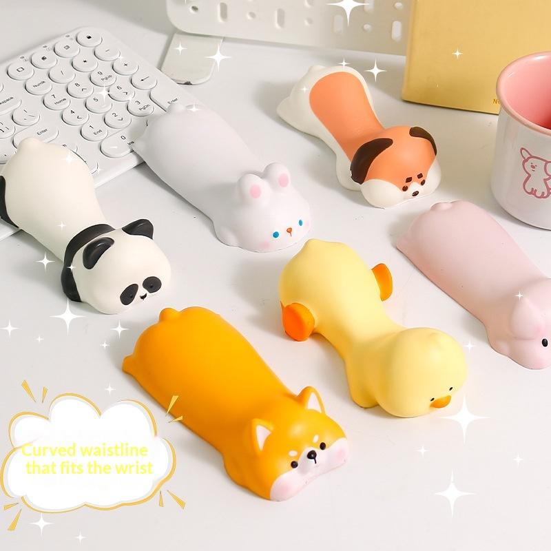 Cartoon Animal Wrist Support Pad Soft Ergonomic Mouse Rest Relieve Pain for Office School Gaming
