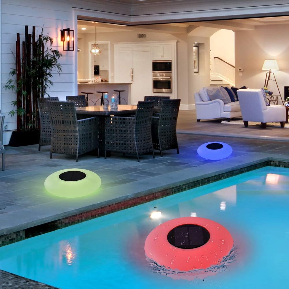Swimming Pool Lights Solar Floating Light with Multi-Color LED Waterproof Outdoor Garden Lights 1pc