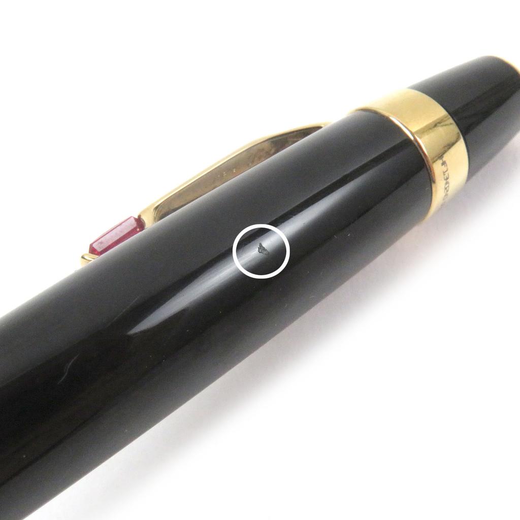 Very Good MONTBLANC Ballpoint pen BOHEME Black Gold Rouge Colored Gemstones mens Used