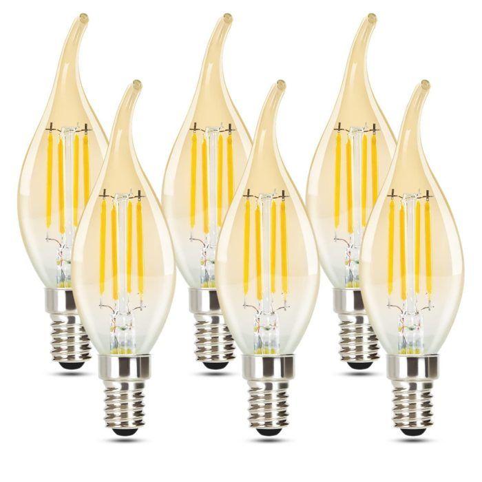 LED Bulb E14 - NETTLIFE - Retro Edison Filament - 6 Pieces - 4W 2700K - Warm White Non-dimmable