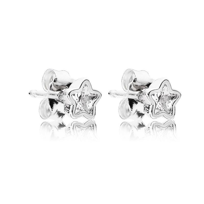 925 Silver Star Moon Earring Set, Sun Moon Star/Zircon Inlaid Design Vintage Trendy Stud Huggie Earrings for Women