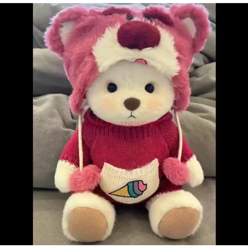 

Одежда для плюшевых игрушек 30 см, кавайная плюшевая кукла-медведь, одежда для мягкого медведя, белого коричневого цвета, удобный, милый плюшевый мишка, детский подарок