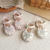 Fairy Wind Bag Head Sandals Summer New Girls Rhinestone Bow Princess Shoes with Skirt