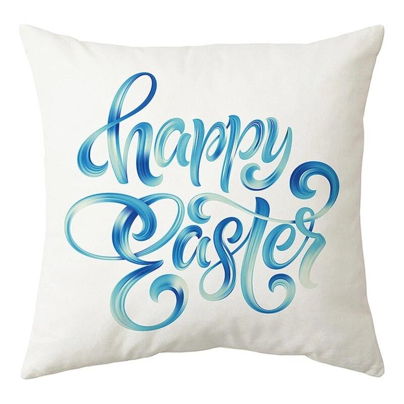 Happy Easter Decoration For Home  Rabbit Eggs Pillowcase Bunny   Supplies Party Favor Gifts 45*45cm