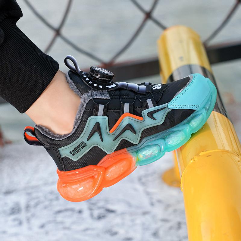 Winter Plus Samt Mädchen Kinder Sneakers Baumwollschuhe Sneakers PU Wasserdicht Warm Ultraleicht Jungen Schnee Sneakers