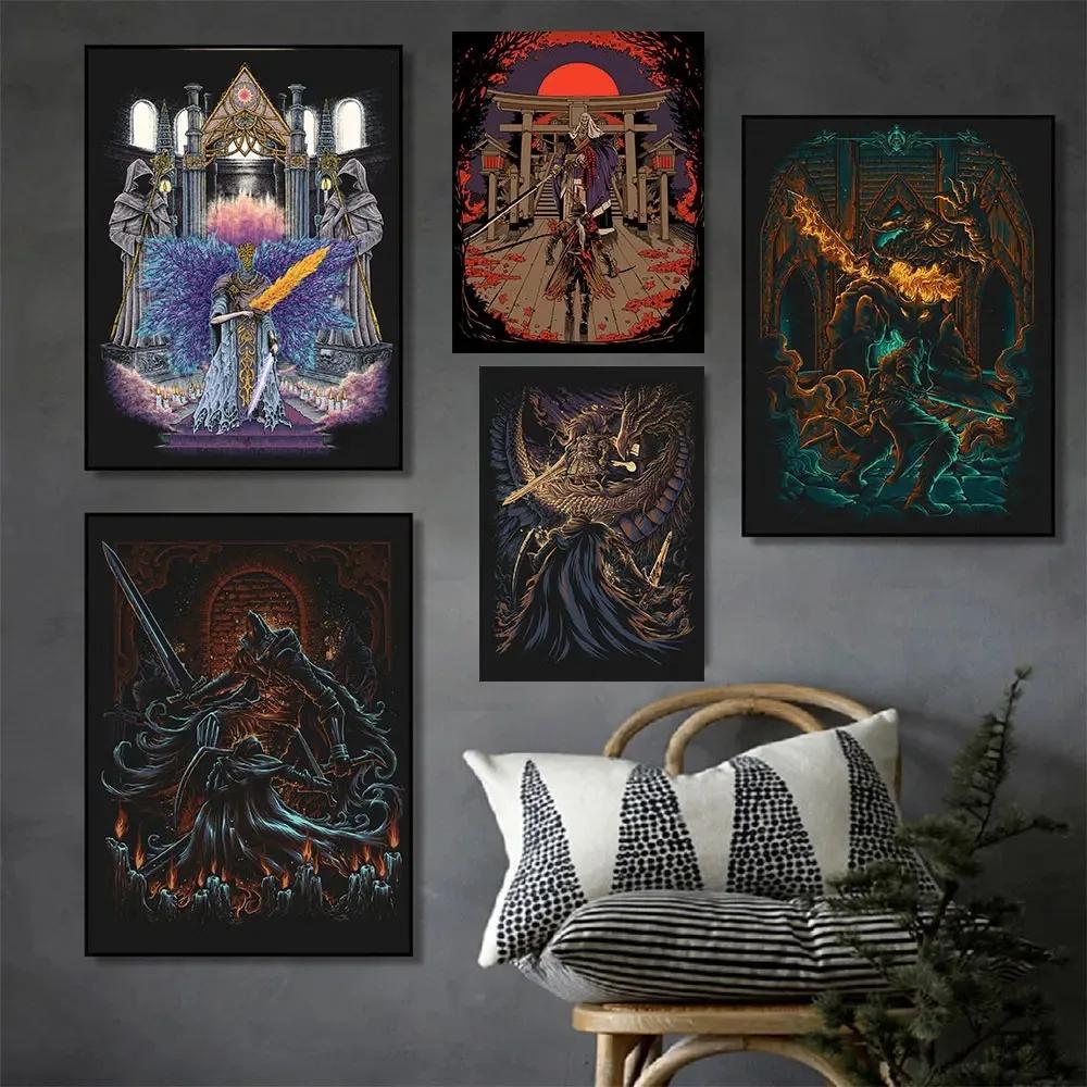 Gothic Dark Academia Undead Legion Canvas Art Print Chosen Undead Poster for Living Room Wall Home Ation Unique G