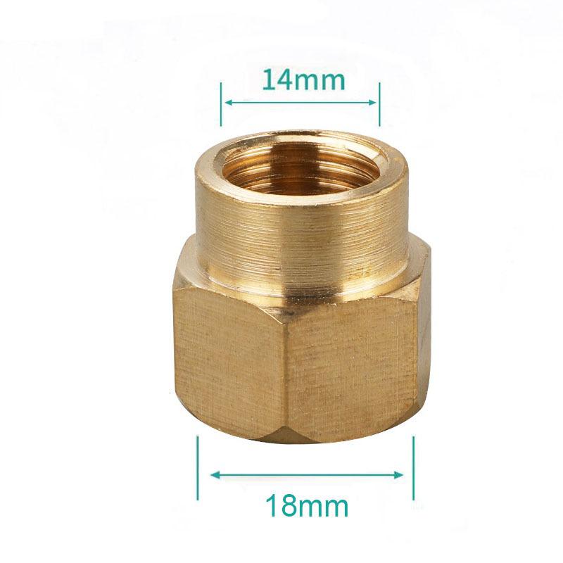 Brass Reducing Straight Connector 14/18mm 1Pcs Rust Proof Agricultural Sprayer Accessory for Greenhouse Irrigation Tasks