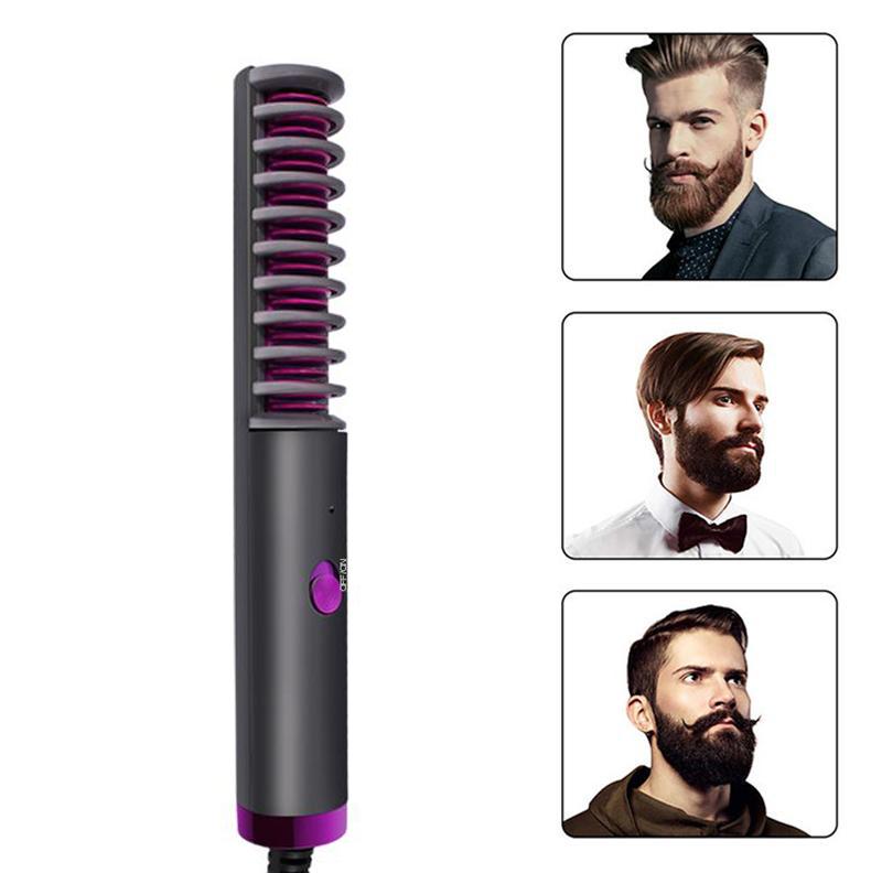 

2 в 1, новейший дизайн, расческа для волос, быстрое разглаживание, электрический выпрямитель для волос, щетка, керамическая температура нагрева