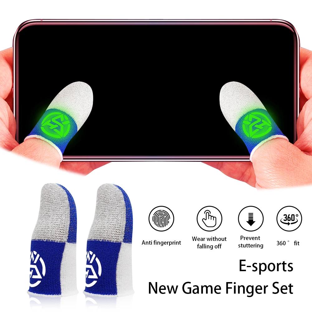 5Pairs Mobile Game Fingertip Gloves Sweatproof Anti-slip Touch Screen Finger Sleeve Breathable Gaming Fingertip Cover For Player