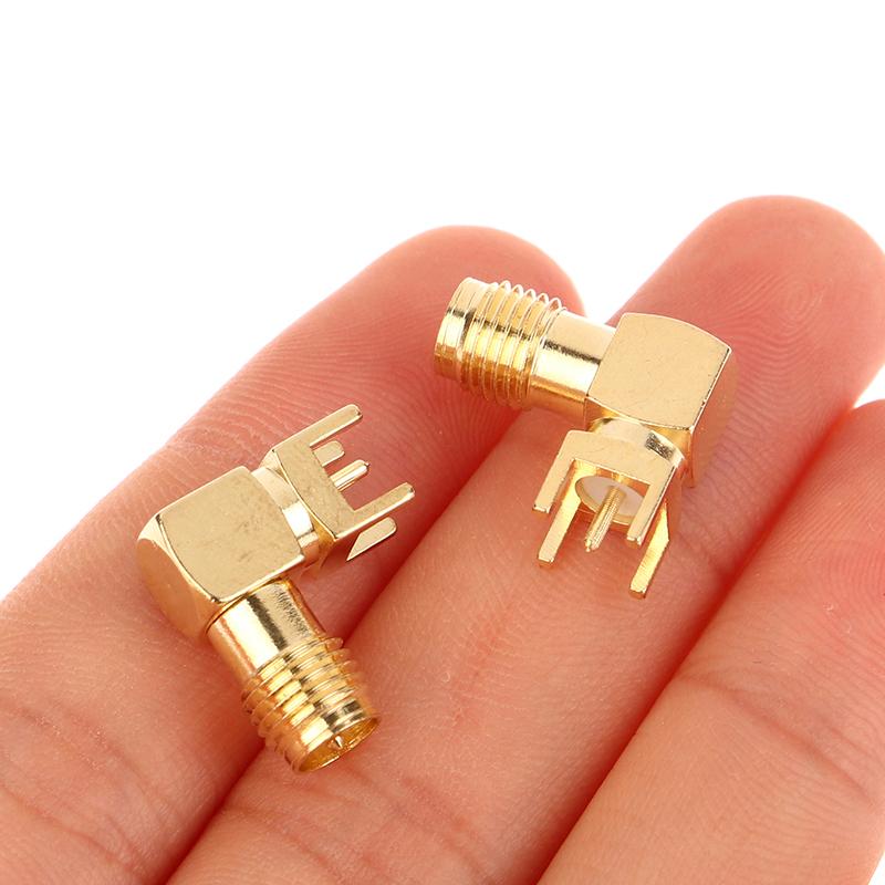 Inovativní 2ks RF měděný konektor zástrčka zásuvka SMA samice jack samec zástrčka adaptér pájecí okraj PCB přímá pravoúhlá montáž