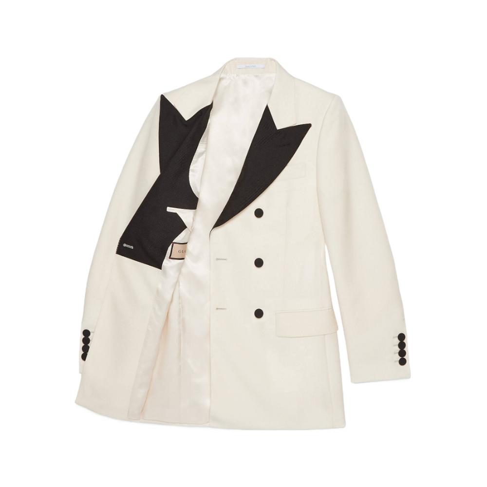 Gucci Two Toned Double Breasted Blazer 721467-Z6724-9174
