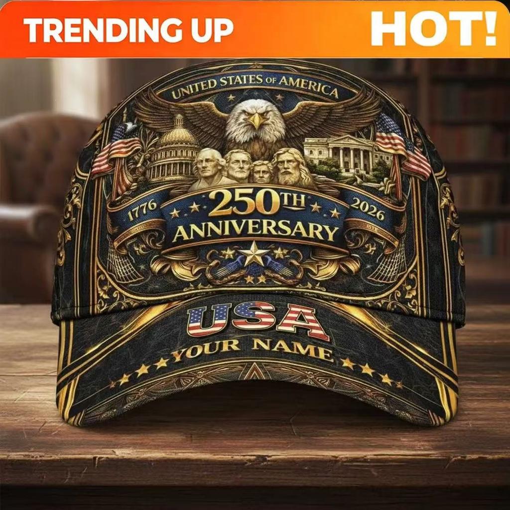 New American Week Commemorative Baseball Cap D Digital Printing Baseball Cap American Retro Cap