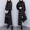 Autumn Winter Korean Two Piece Pants Short Coat Wide Leg Pants Casual Fashion Set Women's