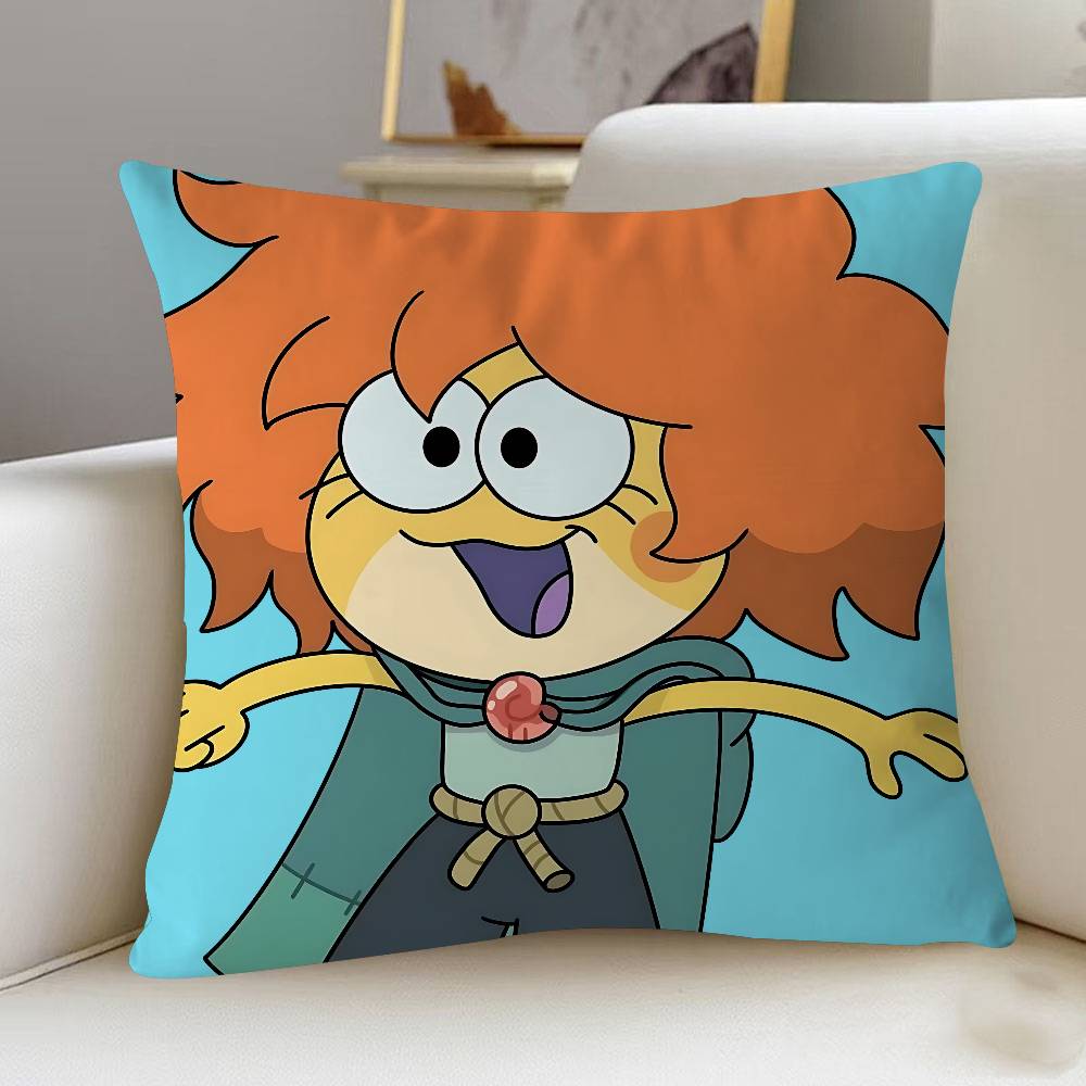

A-Amphibia Cartoon Animation Personalized Picture Text Home Decorative Pillows Household Gifts 45x45cm 12x12Inch