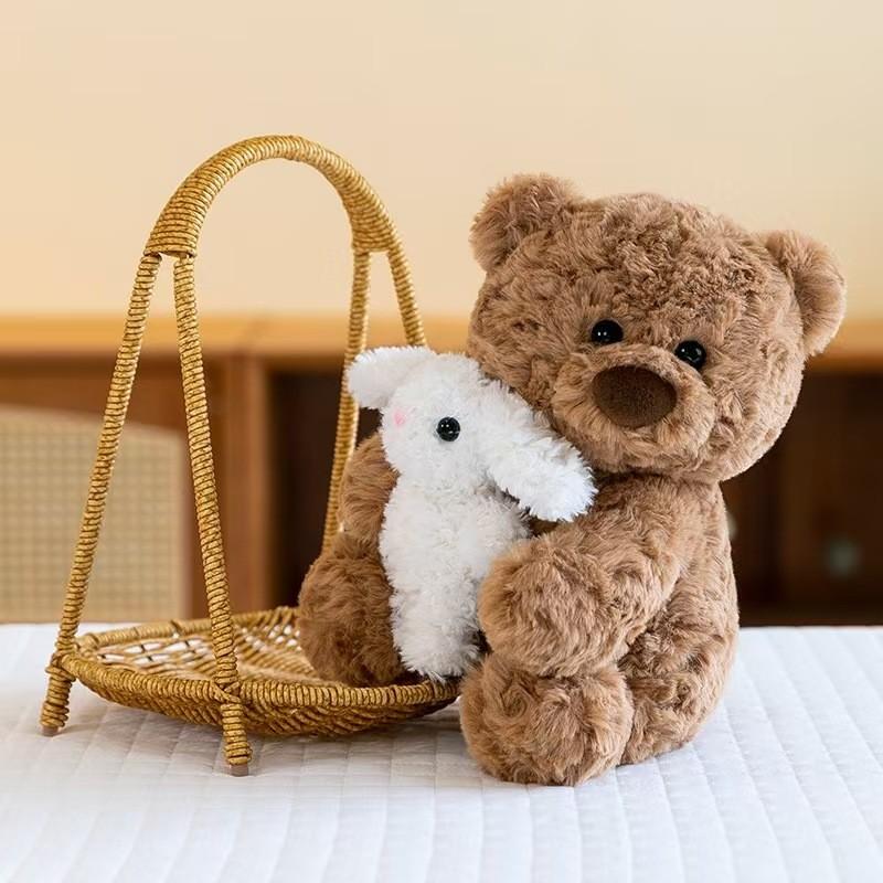 Hug Teddy Bear Plush Toy Chef Hat Rose Brown Animal Stuffed Doll Gift Childs