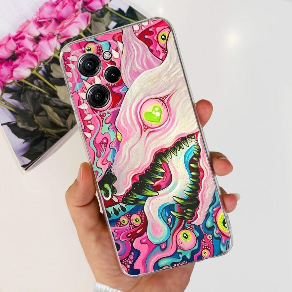 For Xiaomi Poco X5 Pro Case Poco X5 5G Elegant Printing Soft Silicone TPU Phone Back Cover For POCO X5Pro PocoX5