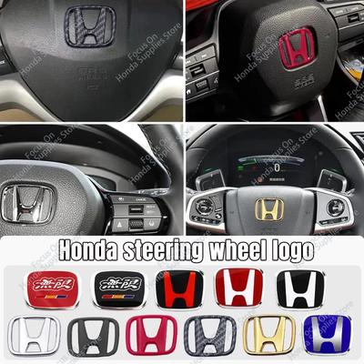 Car Steering Wheel Center Sticker Cover Emblem Badge For Fit Jazz GK5 Civic Type-R CRV Accord Insight Spirior City HRV XRV