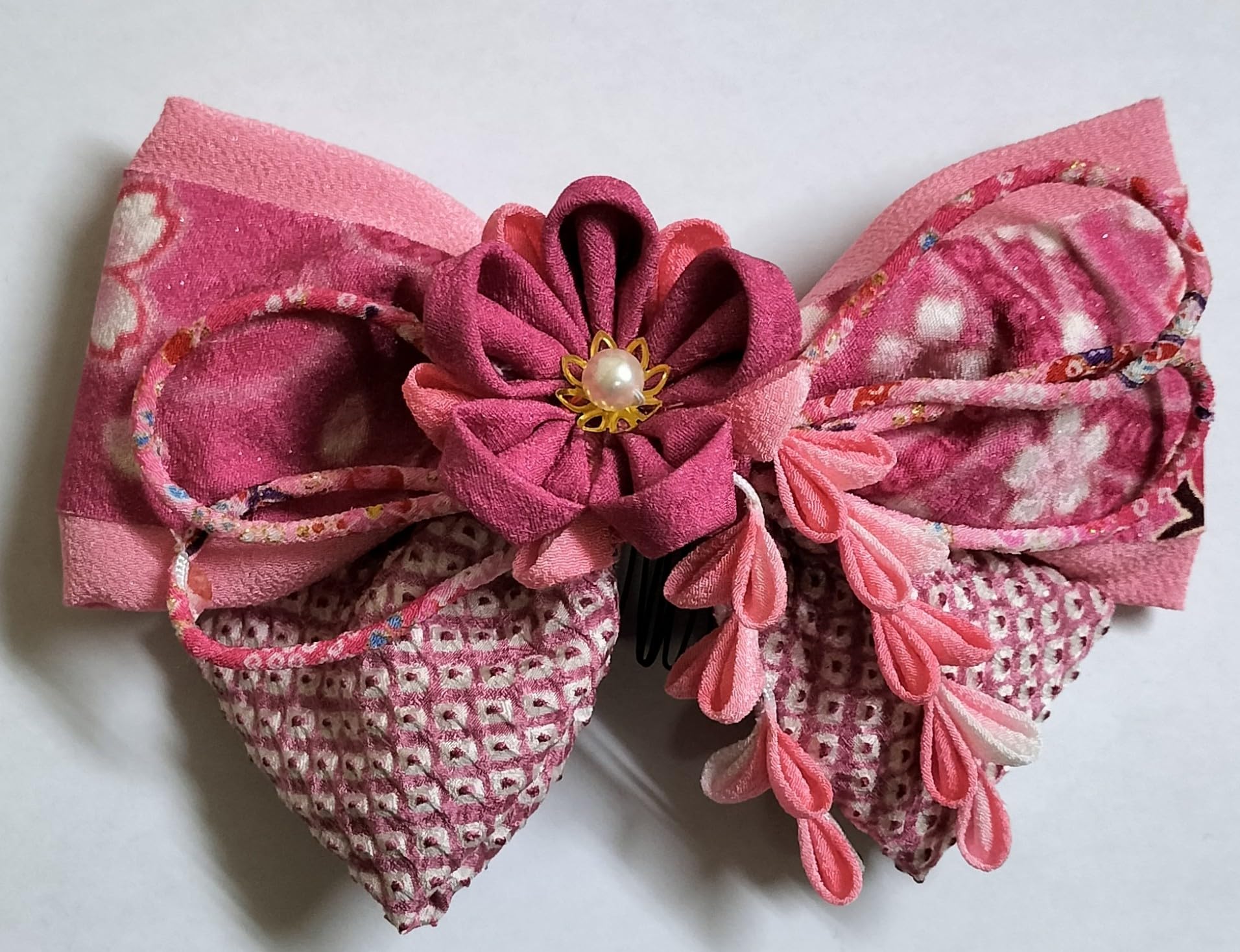 

Ремесло Традиционный японский цветок для волос и кимоно глицинии Розовый набор Цумами-дзаику Украшение, Лента,